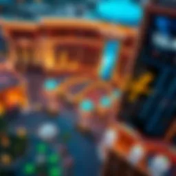 Aerial view of Atlantis Casino showcasing its unique architecture