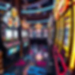 A captivating array of slot machine displays in Las Vegas