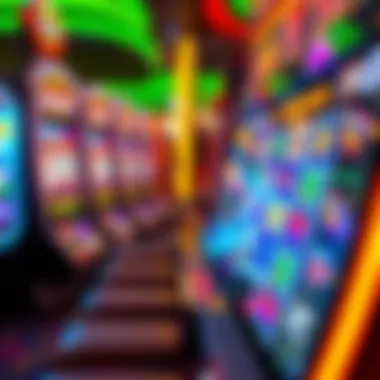 High-Tech Video Slot Experience Close-up of a high-tech video slot machine with vibrant graphics
