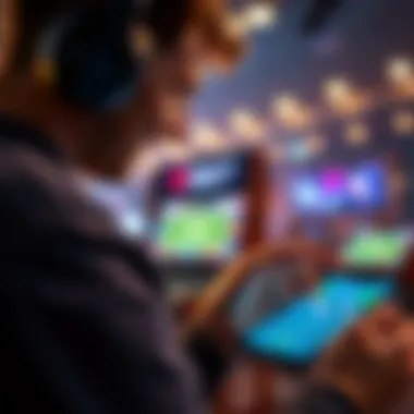 Engaging with Betting App Interface User interacting with a betting app interface