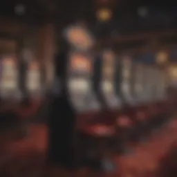An engaging setup of a blackjack slot machine in a casino