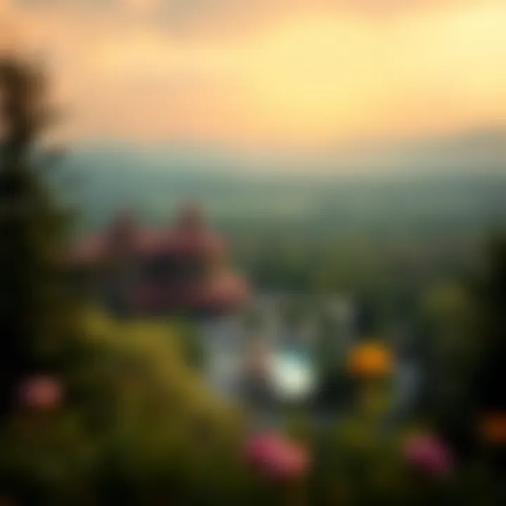 Casino Resorts Harmonizing with Nature in Connecticut A scenic view of a casino resort integrated with nature