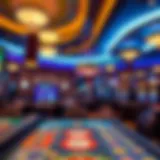 Interior view of Clearwater River Casino showcasing gaming tables