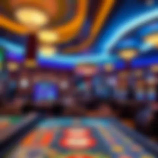 Interior view of Clearwater River Casino showcasing gaming tables