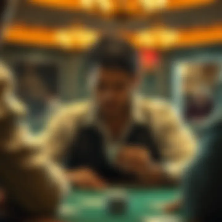 A player contemplating their strategy