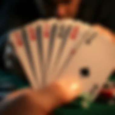 Various poker hands displayed