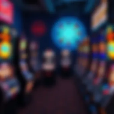 Collector's display of various full-size slot machines