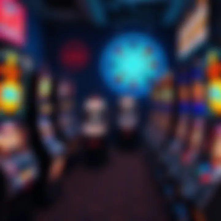 Collector's display of various full-size slot machines