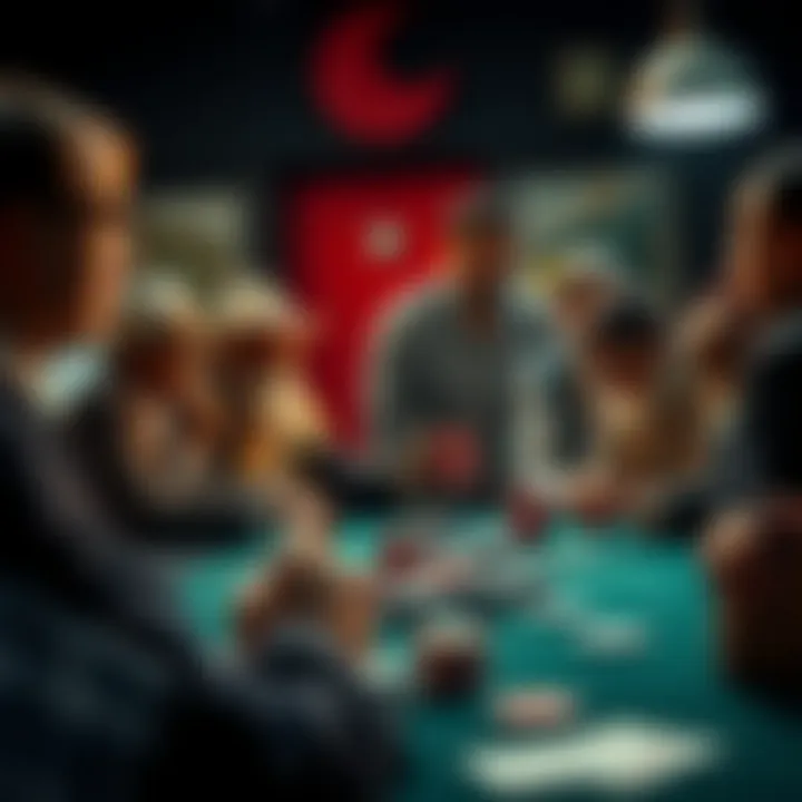 The Cultural Impact of Poker An illustration depicting the cultural significance of poker across various societies