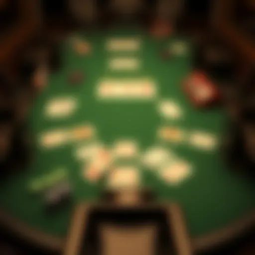 An intricate layout of a Seven Card Poker table showcasing the game's structure