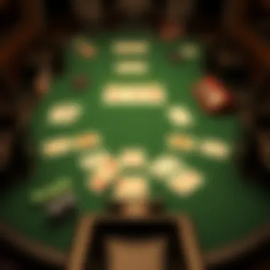 Overview of Seven Card Poker Table Structure An intricate layout of a Seven Card Poker table showcasing the game's structure