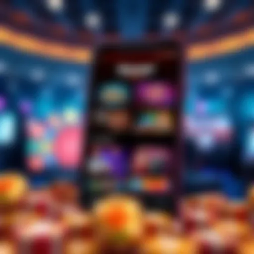 Mobile interface showcasing features of Encore Casino App