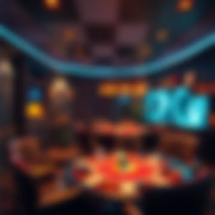 Atmospheric Decor for Poker Ambiance Atmospheric decor that enhances poker ambiance