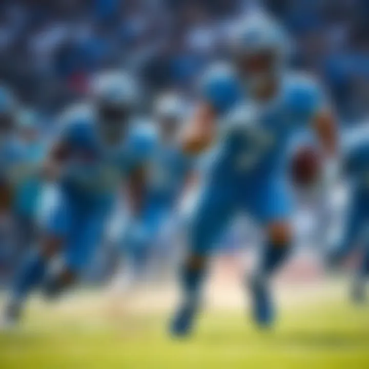 Key players of the Detroit Lions in action