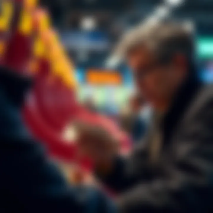 A thoughtful player analyzing scratch-off tickets.