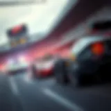 The Thrill of the Race High-speed racing cars in action