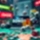 A conceptual representation of online betting platforms showcasing various sign up bonuses offered.