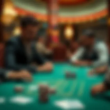 Players engaged in a blackjack game