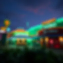 Exterior view of a vibrant casino in St. Ignace