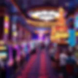 A vibrant casino floor bustling with activity