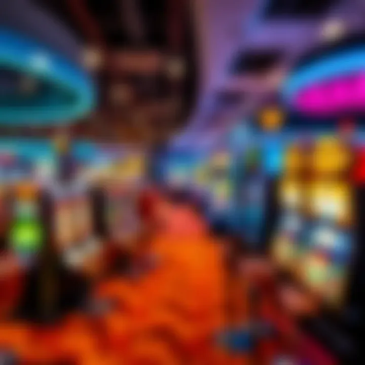 Exciting gaming floor filled with various slot machines and table games