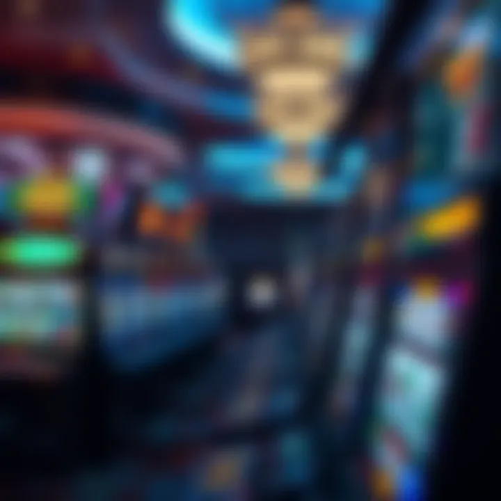 Diverse Gaming Options: The Allure of Slot Machines Wide array of slot machines with bright lights