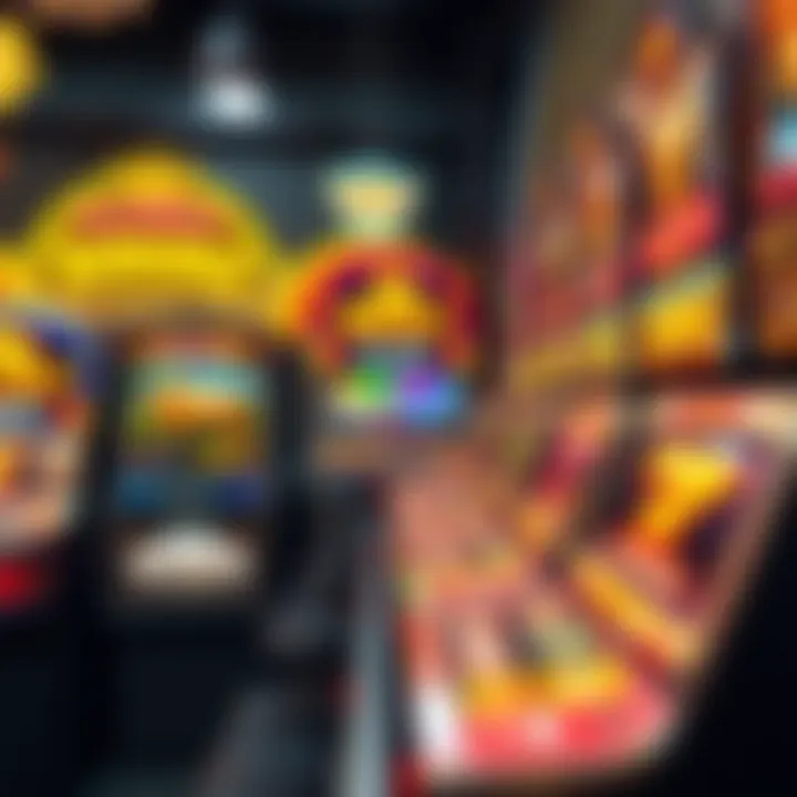 Colorful display of classic slot themes