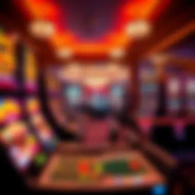 Vibrant Gaming Atmosphere Inside Colville Casino Interior of a casino featuring gaming tables and vibrant atmosphere
