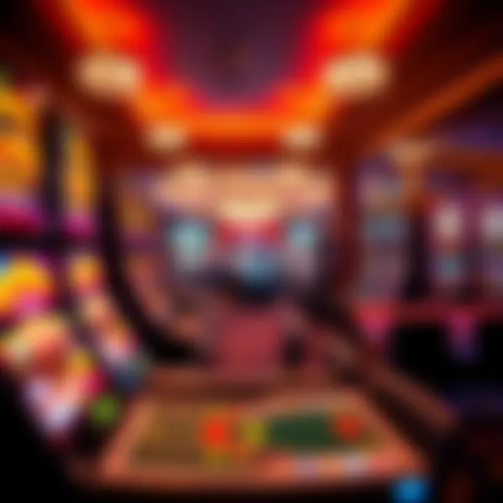 Vibrant Gaming Atmosphere Inside Colville Casino Interior of a casino featuring gaming tables and vibrant atmosphere