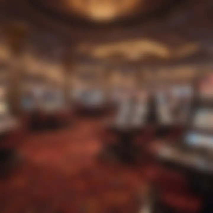 A hybrid casino combining physical and online elements in a modern setting