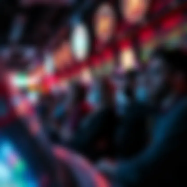 Exciting Betting Venue Atmosphere A vibrant view of a betting venue in Washington D.C. showcasing excitement and engagement.