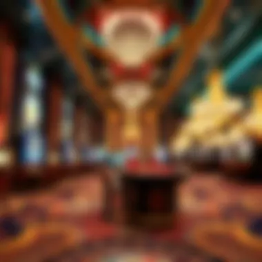 An elegant interior of a renowned casino reflecting its theme