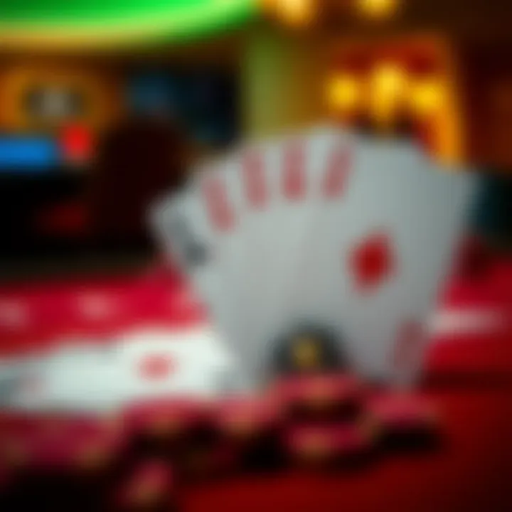 A close-up of blackjack cards showcasing different strategies