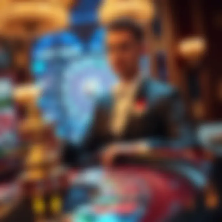 The Charisma of Live Dealers An elegant live dealer presenting a game of roulette