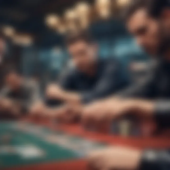 Players engaging in a live poker session