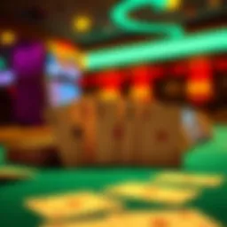 A vibrant display of High Card Poker cards on a table