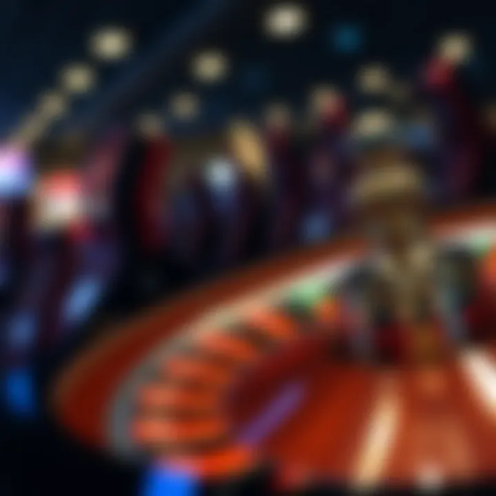 Close-up of a digital roulette wheel