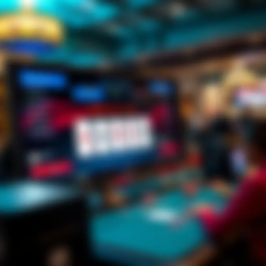 Illustration of online poker interface on a computer screen