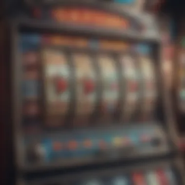 Vibrant Slot Machine Display Vibrant slot machine display showcasing various symbols and graphics