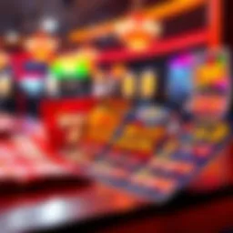 Vibrant scratch tickets displayed on a table, enticing players