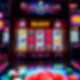 A captivating view of a digital slot machine interface showcasing vibrant graphics and intricate design.