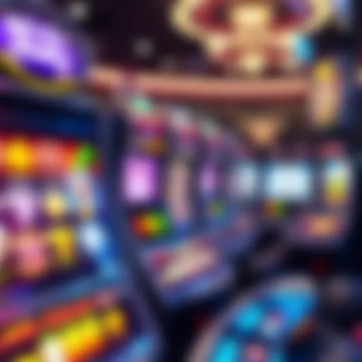 Diversity of Slot Machine Themes An artistic representation of slot machine symbols illustrating the diversity of themes and gameplay.
