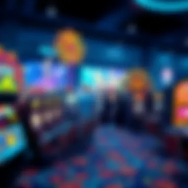 Evolution of Casino Gaming A concept illustration depicting the evolution of casino gaming over the years.