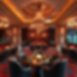 Luxurious smoking room ambiance at Caesars Palace