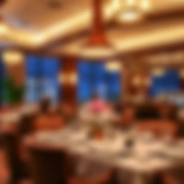 Luxurious dining area with elegant decor and ambiance
