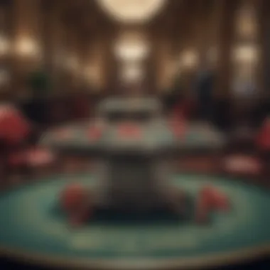 A visually appealing baccarat table with players engaged