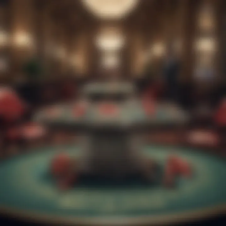 A visually appealing baccarat table with players engaged