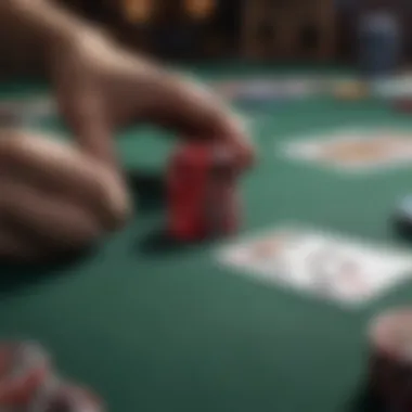 An engaging poker game setup showcasing cards and chips