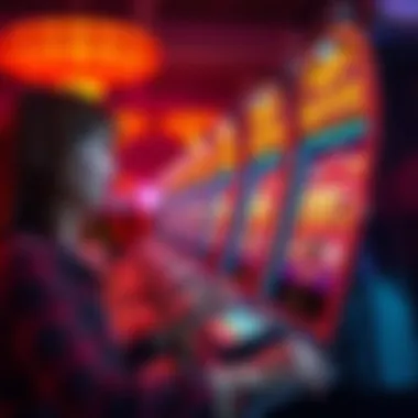 User engaging with a slot machine app