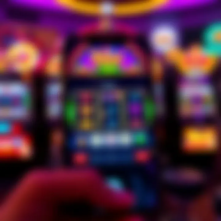 Vibrant slot machine interface on an iPhone